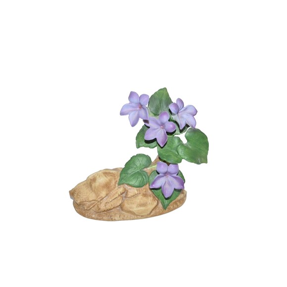 Andrea Sadek 1987 Violet Purple Flower Porcelain 3” Figurine Decor Japan #8040 - Picture 2 of 10